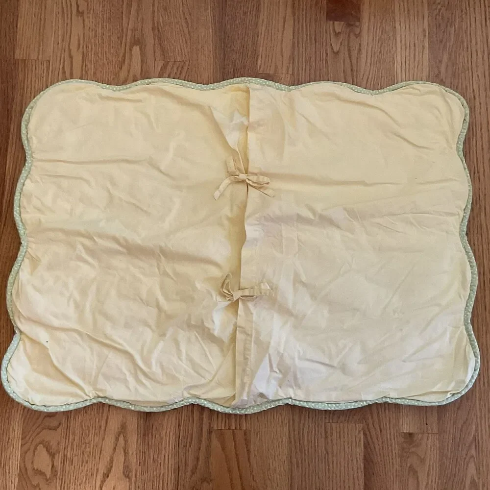Pottery Barn Kids Standard Sham Quilted Patchwork Polka Dot Butterflies